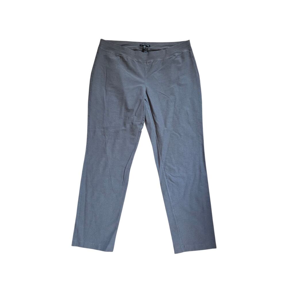 Eileen Fisher Gray Crepe Pull On Stretch Versatile Ankle Pants, Size Medium